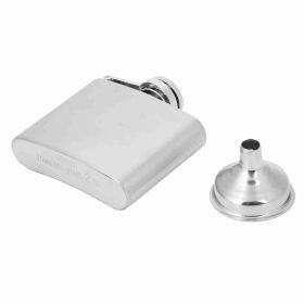 Portable Stainless Steel Wine Whiskey Flask Elegant Alcohol Bottle Cotainer with Funnel 2oz