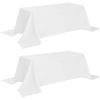 2 Pack Classic White Tablecloth 90x156 inch White Table Clothes for 8 Foot Rectangle Tables 200 GSM Stain and Wrinkle Resistant Washable Fabric