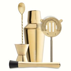 Thyme & Table 5-Piece Stainless Steel Gold Bar Tool Set for At-Home Bar