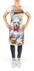 White Poodle The Chef Apron Cooking Kitchen Server Baking Crafts Gardening for Adult Women Men, Unisex, Large, Multicolor