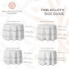 2 Pack 120 inch Round Premium Tablecloths for Wedding Banquet Restaurant 200 GSM Washable Fabric Table Cloth White